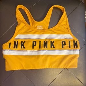 Yellow sports bra from pink Victoria secret
